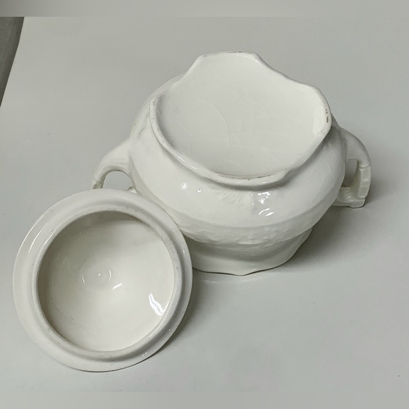 1920s Vintage 2 Handled Lidded MOUNT CLEMENS VOGUE Pottery Sugar Bowl - Picture 11 of 14